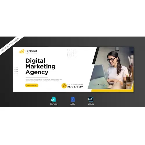 Corporate and digital business marketing promotion facebook cover template