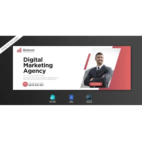 Corporate and digital business marketing promotion facebook cover template