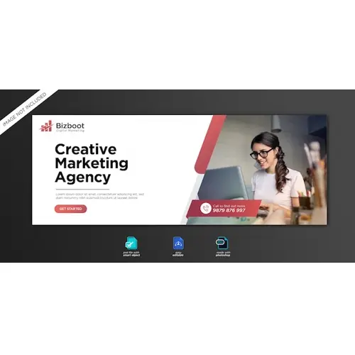 Corporate and digital business marketing promotion facebook cover template