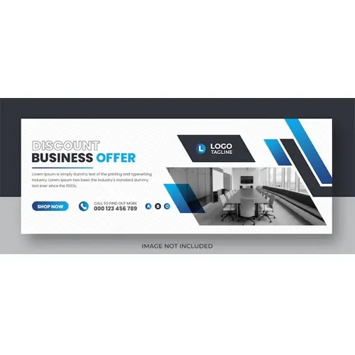 Corporate digital marketing facebook banner social media template