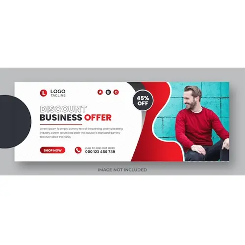 Corporate digital marketing facebook banner social media template