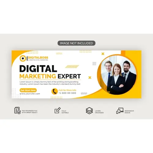 Corporate Digital Marketing Facebook Cover Banner Template