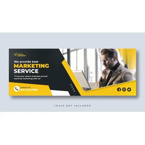 Corporate social media web banner or facebook cover template