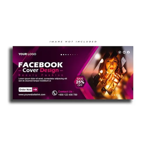 Cosmetics Fashion amp Beauty Facebook Cover Design