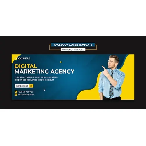 Creative agency social media and facebook cover template