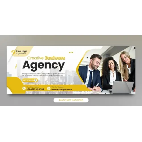 Creative business agency banner and facebook cover template