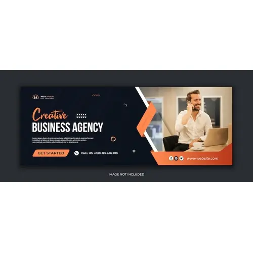 Creative business agency corporate social media facebook cover template