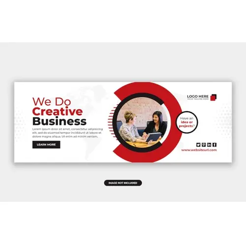 Creative business marketing facebook cover banner design template