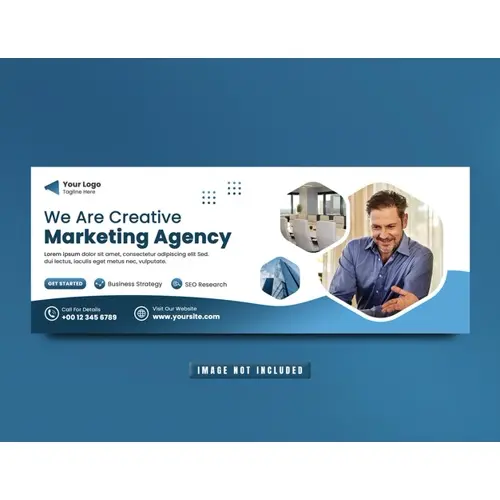 Creative business social media Facebook cover banner template psd Premium Psd