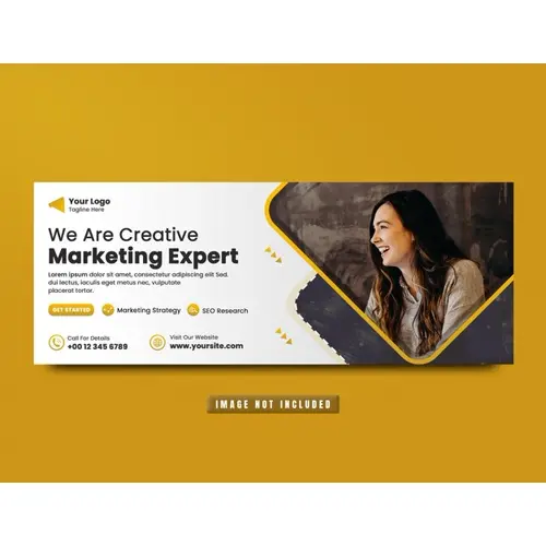 Creative business social media Facebook cover banner template Psd