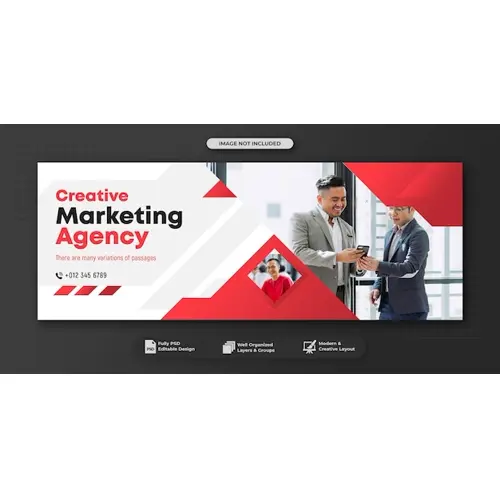 Creative business social media facebook cover banner template