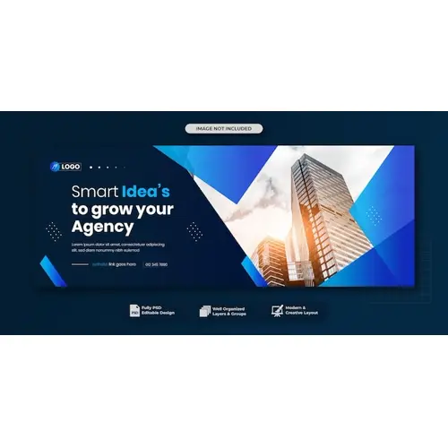 Creative business social media facebook cover banner template