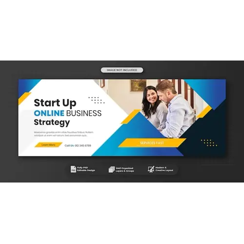 Creative business social media facebook cover banner template
