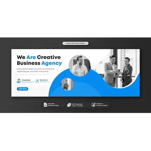 Creative business social media facebook cover banner template