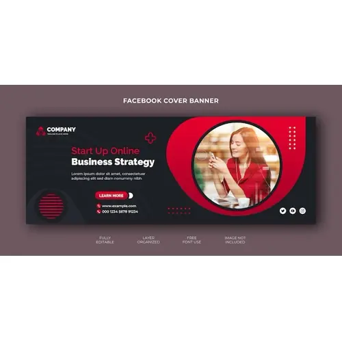 Creative business social media facebook cover photo and web banner template