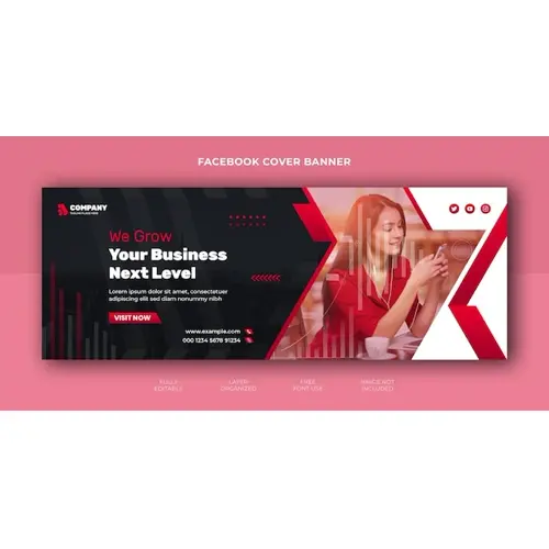 Creative business social media facebook cover photo and web banner template