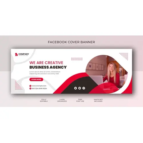 Creative business social media facebook cover photo and web banner template