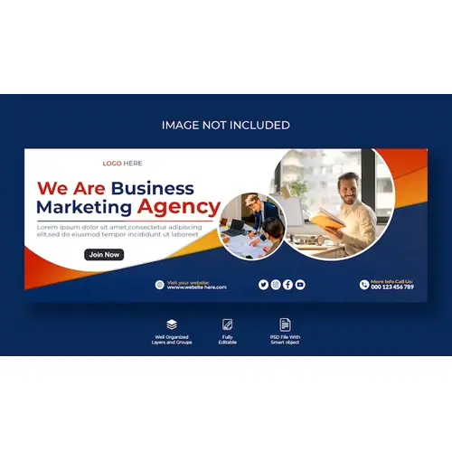 Creative business social media marketing Facebook banner and web template