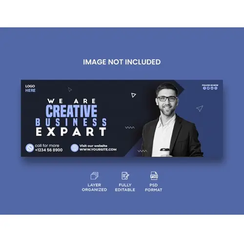 Creative business solutions Facebook cover web banner or social media banner template