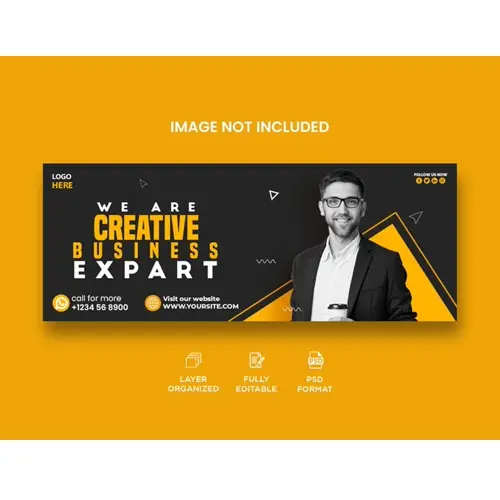 Creative business solutions Facebook cover web banner or social media banner template