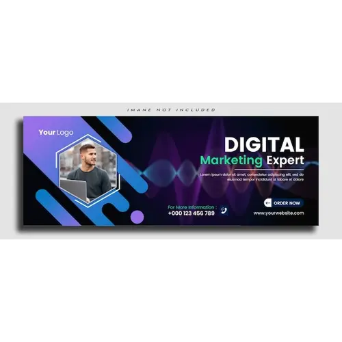 Creative business solutions marketing facebook cover in modern background templates psd