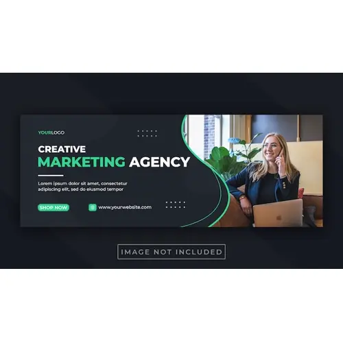 Creative marketing agency Facebook business page cover template