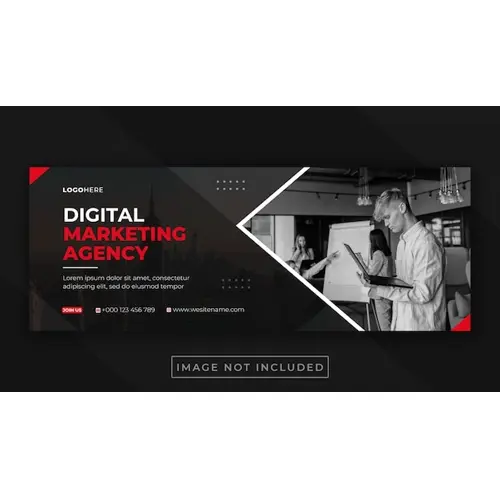 Creative marketing agency Facebook business page cover template