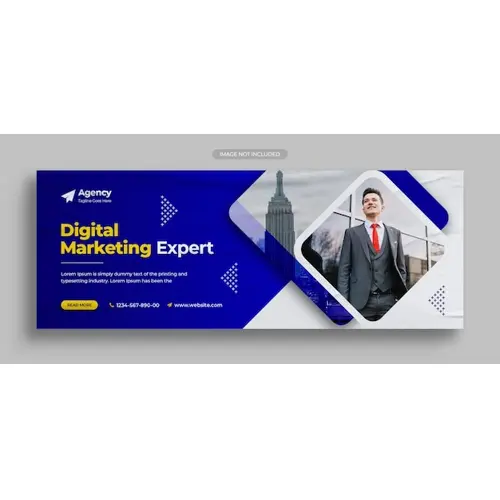 Creative marketing agency facebook cover banner and social media post template design