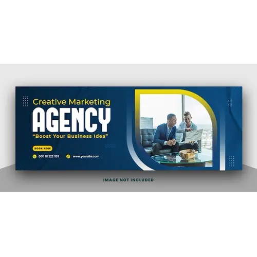 Creative Marketing Agency Facebook Cover Banner Template
