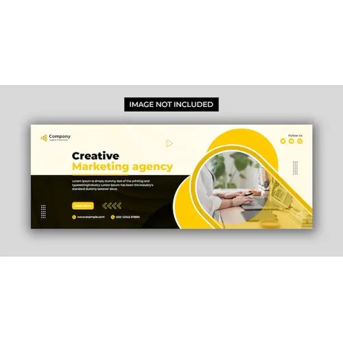 Creative marketing agency facebook cover page and web banner template