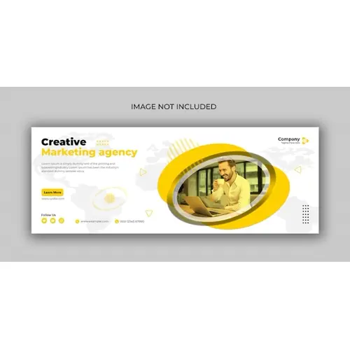 Creative marketing agency facebook cover page and web banner template