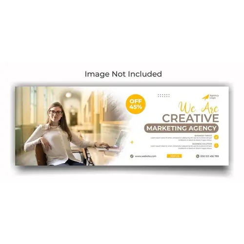 Creative marketing agency facebook cover and web banner template design