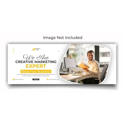 Creative marketing agency facebook cover and web banner template design