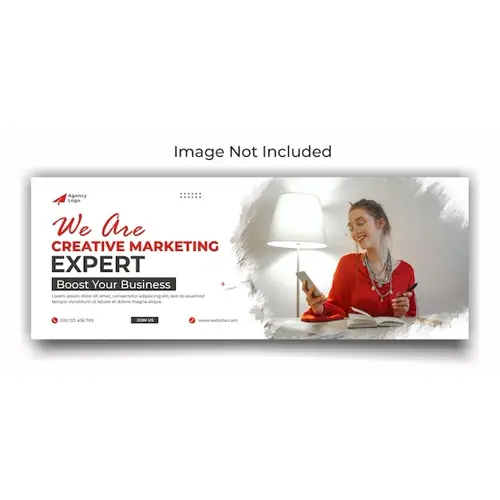 Creative marketing agency facebook cover and web banner template design