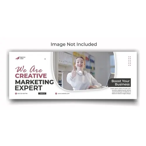 Creative marketing agency facebook cover and web banner template design