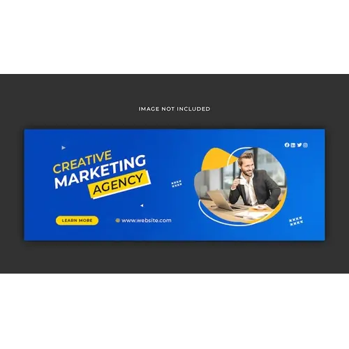 Creative marketing agency facebook cover and web banner template