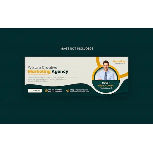 Creative marketing Facebook cover web banner design template