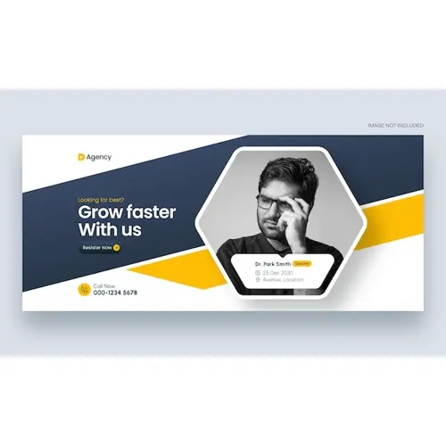 Creative marketing facebook cover web banner template