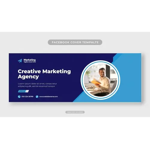 Creativel Marketing agency modern facebook cover template