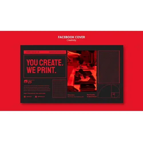 Creativity concept facebook cover template