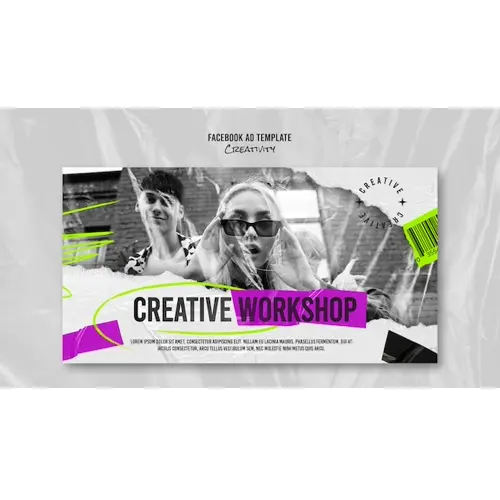 Creativity facebook ad template set