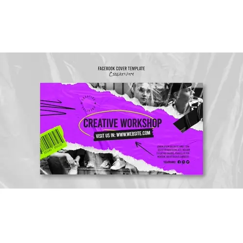 Creativity facebook cover template set