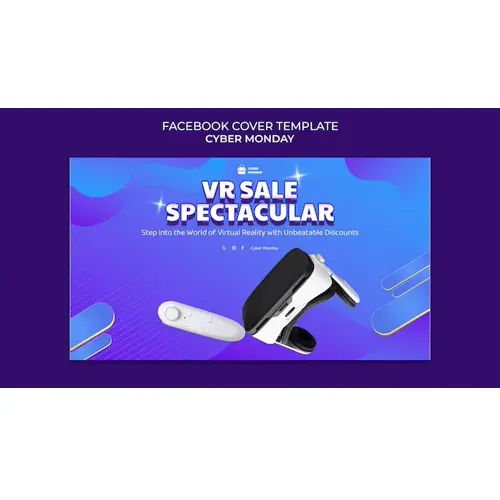 Cyber monday facebook cover template