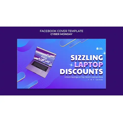 Cyber monday facebook cover template