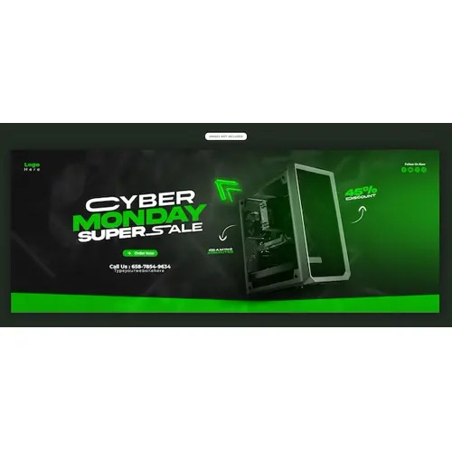 Cyber Monday Super Sale Facebook cover banner template