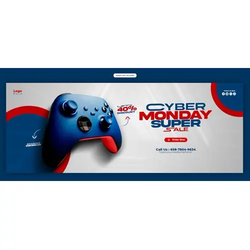 Cyber Monday Super Sale Facebook cover banner template