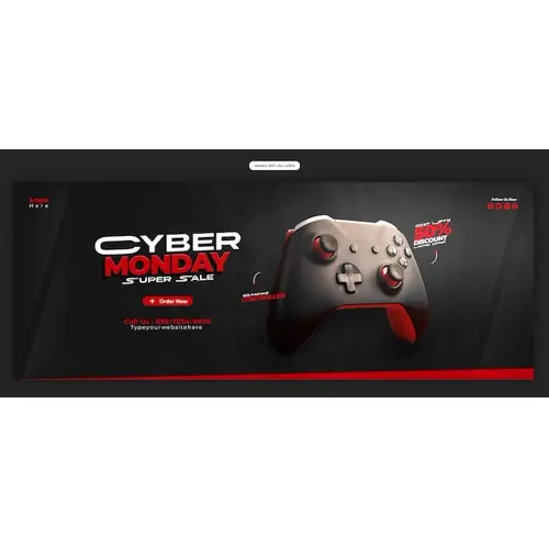 Cyber Monday Super Sale Facebook cover banner template