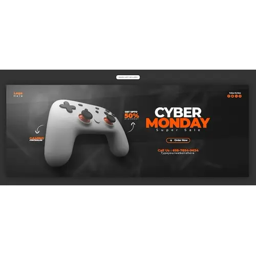 Cyber Monday Super Sale Facebook cover banner template