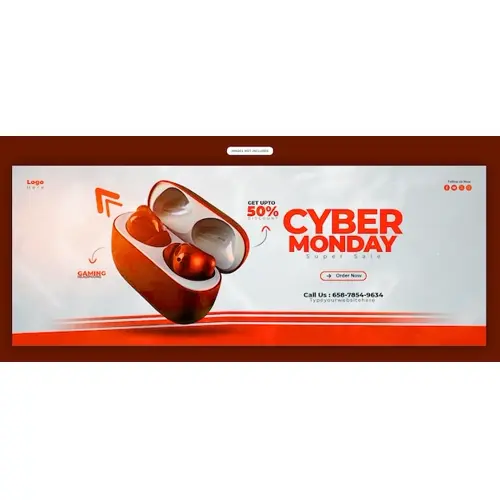 Cyber Monday Super Sale Facebook cover banner template