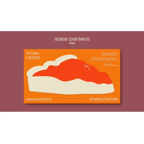 Delicious food facebook cover template